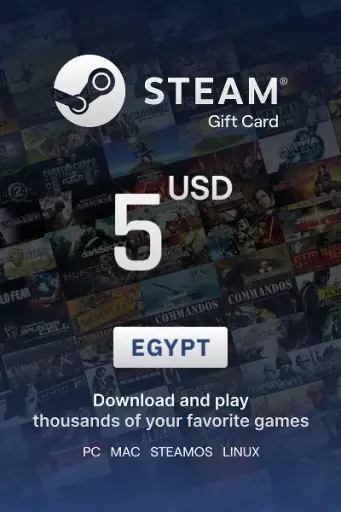 Steam Wallet 5 USD Gift card (Egypt) - Digital Key