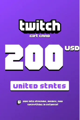 Twitch 200 USD Gift Card (United States) - Digital Key