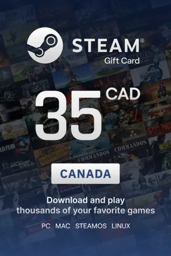 Steam Wallet 35 CAD Gift Card (Canada) - Digital Key