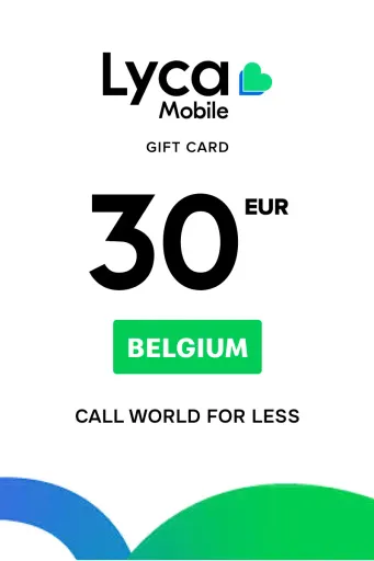 Lycamobile 30 EUR Gift Card (Belgium) - Digital Key