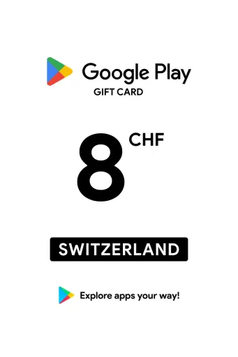 Google Play 8 CHF Gift Card (Switzerland) - Digital Key