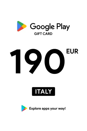 Google Play 190 EUR Gift Card (Italy) - Digital Key