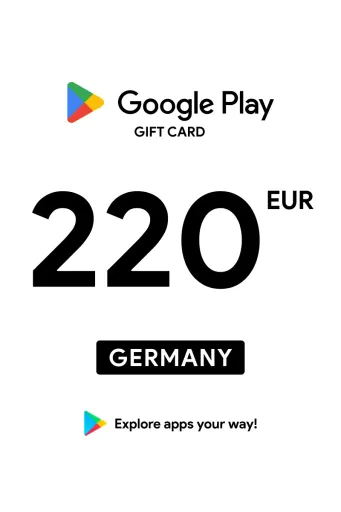 Google Play 220 EUR Gift Card (Germany) - Digital Key