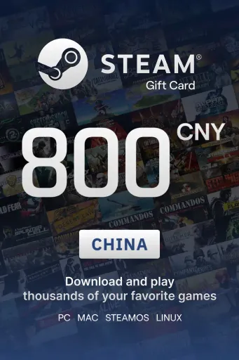 Steam Wallet 800 CNY Gift Card (China) - Digital Key