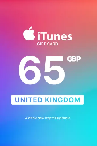 Apple iTunes 65 GBP Gift Card (United Kingdom) - Digital Key