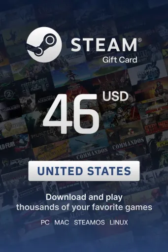 Steam Wallet 46 USD Gift Card (United States) - Digital Key