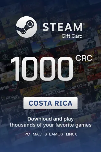 Steam Wallet 1000 CRC Gift Card (Costa Rica) - Digital Key