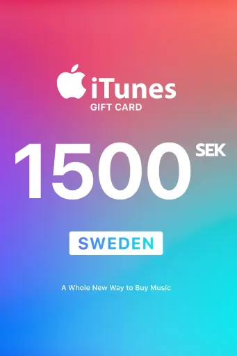 Apple iTunes 1500 SEK Gift Card (Sweden) - Digital Key