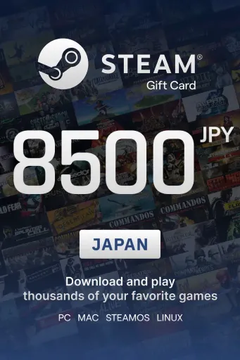 Steam Wallet 8500 JPY Gift Card (Japan) - Digital Key
