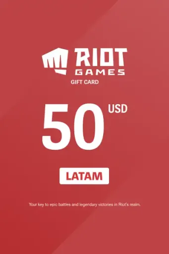 Riot Access 50 USD Gift Card (LATAM) - Digital Key