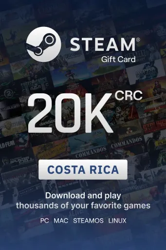 Steam Wallet 20000 CRC Gift Card (Costa Rica) - Digital Key