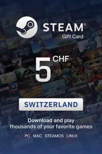 Steam Wallet 5 CHF Gift Card (Switzerland) - Digital key