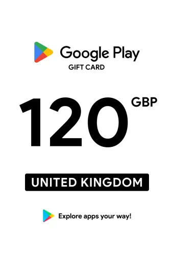 Google Play 120 GBP Gift Card (United Kingdom) - Digital Key