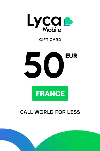 Lycamobile 50 EUR Gift Card (France) - Digital Key