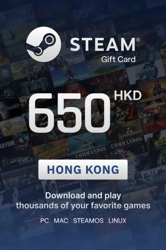 Steam Wallet 650 HKD Gift Card (Hong Kong) - Digital Key