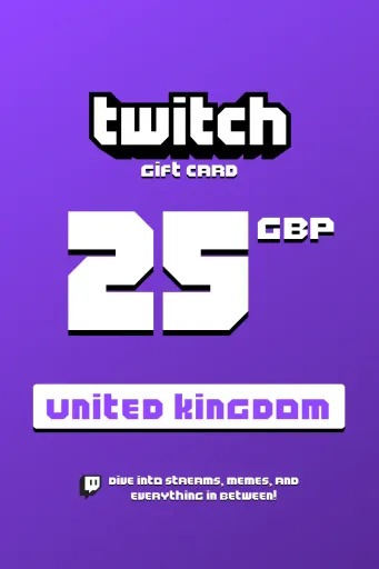 Twitch 25 GBP Gift Card (United Kingdom) - Digital Key