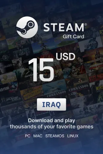 Steam Wallet 15 USD Gift card (Iraq) - Digital Key