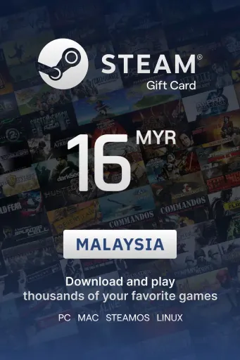 Steam Wallet 16 MYR Gift Card (Malaysia) - Digital Key