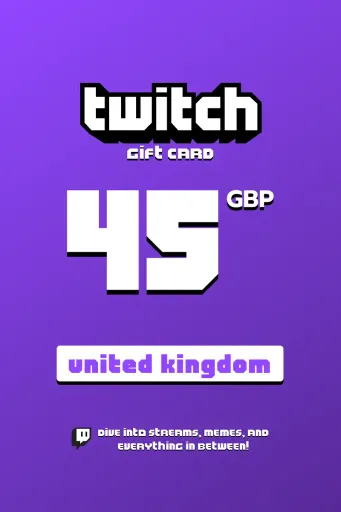Twitch 45 GBP Gift Card (United Kingdom) - Digital Key