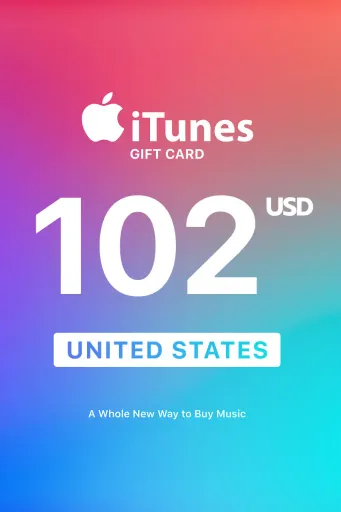 Apple iTunes 102 USD Gift Card (United States) - Digital Key