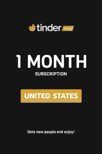 Tinder Gold 1 Month Subscription (United States) - Digital Key