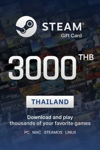 Steam Wallet 3000 THB Gift Card (Thailand) - Digital Key