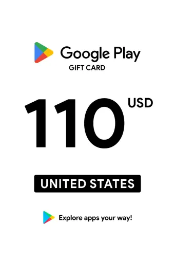 Google Play 110 USD Gift Card (United States) - Digital Key