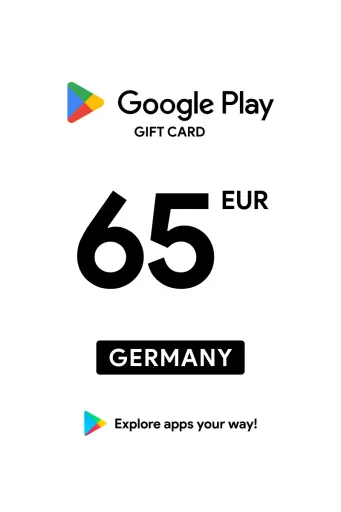 Google Play 65 EUR Gift Card (Germany) - Digital Key