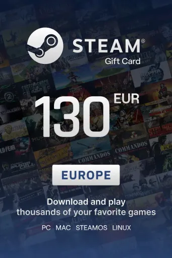 Steam Wallet 130 EUR Gift Card (Europe) - Digital Key
