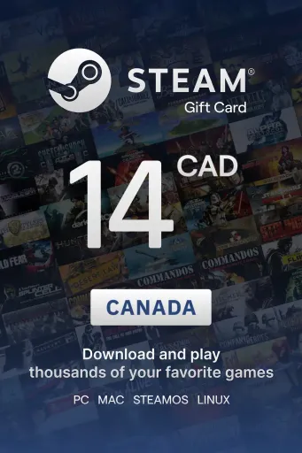 Steam Wallet 14 CAD Gift Card (Canada) - Digital Key