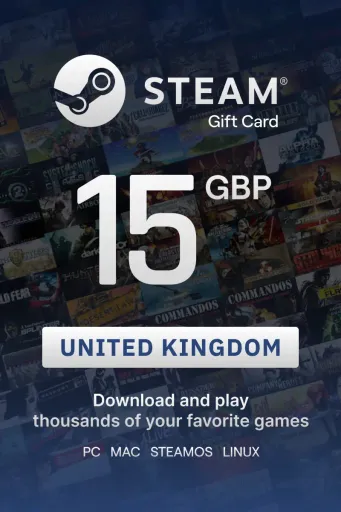 Steam Wallet 15 GBP Gift Card (United Kingdom) - Digital Key