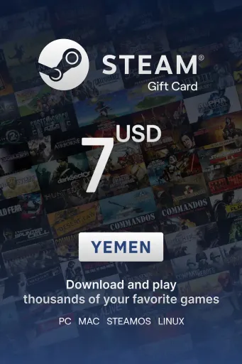 Steam Wallet 7 USD Gift Card (Yemen) - Digital Key