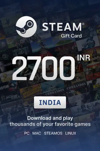 Steam Wallet 2700 INR Gift Card (India) - Digital Key