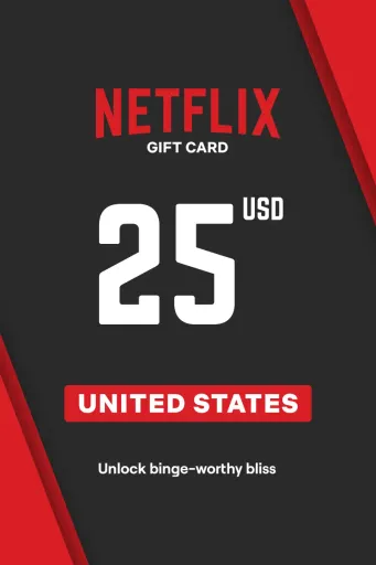 Netflix 25 USD Gift Card (United States) - Digital Key