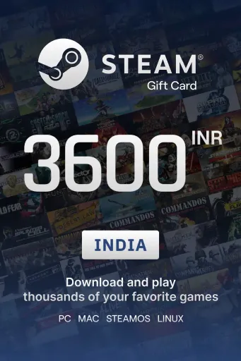 Steam Wallet 3600 INR Gift Card (India) - Digital Key
