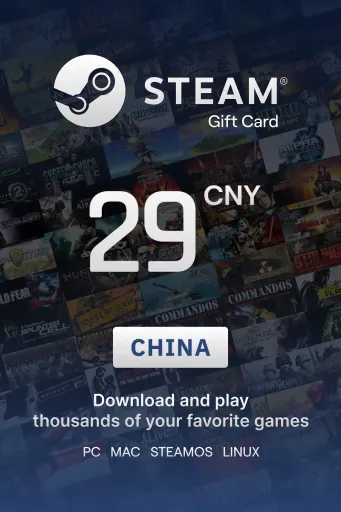 Steam Wallet 29 CNY Gift Card (China) - Digital Key