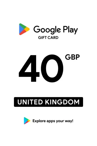 Google Play 40 GBP Gift Card (United Kingdom) - Digital Key