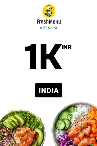 Fresh Menu 1000 INR Gift Card (India) - Digital Key
