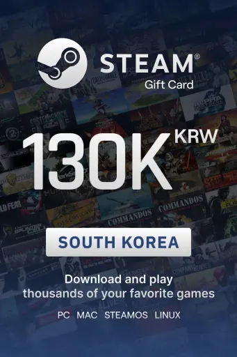 Steam Wallet 130000 KRW Gift Card (South Korea) - Digital Key