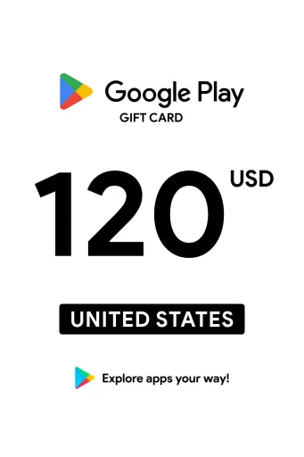 Google Play 120 USD Gift Card (United States) - Digital Key