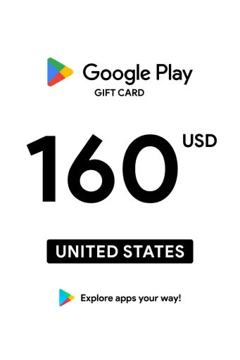 Google Play 160 USD Gift Card (United States) - Digital Key