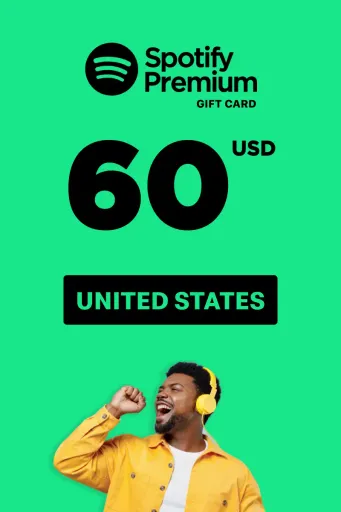 Spotify 60 USD Gift Card (United States) - Digital Key