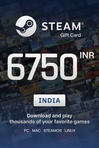 Steam Wallet 6750 INR Gift Card (India) - Digital Key