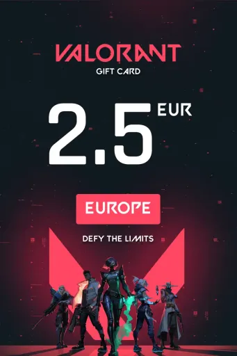 Valorant 2.5 EUR Gift Card (Europe) - Digital Key