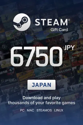 Steam Wallet 6750 JPY Gift Card (Japan) - Digital key