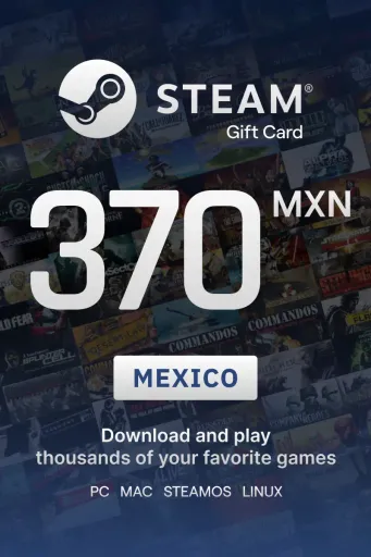 Steam Wallet 370 MXN Gift Card (Mexico) - Digital Key