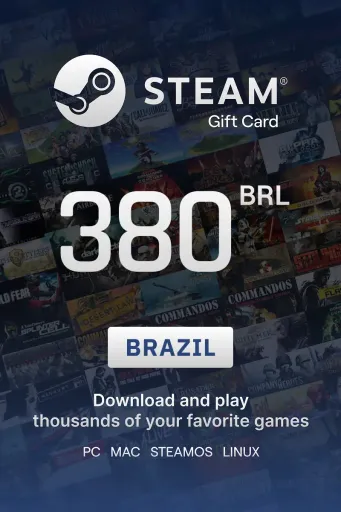 Steam Wallet 380 BRL Gift Card (Brazil) - Digital Key