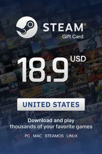Steam Wallet 18.9 USD Gift Card (United States) - Digital Key