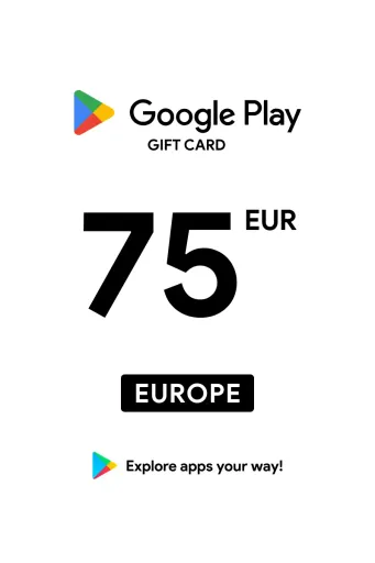 Google Play 75 EUR Gift Card (Europe) - Digital Key