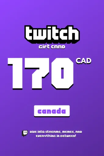 Twitch 170 CAD Gift Card (Canada) - Digital Key